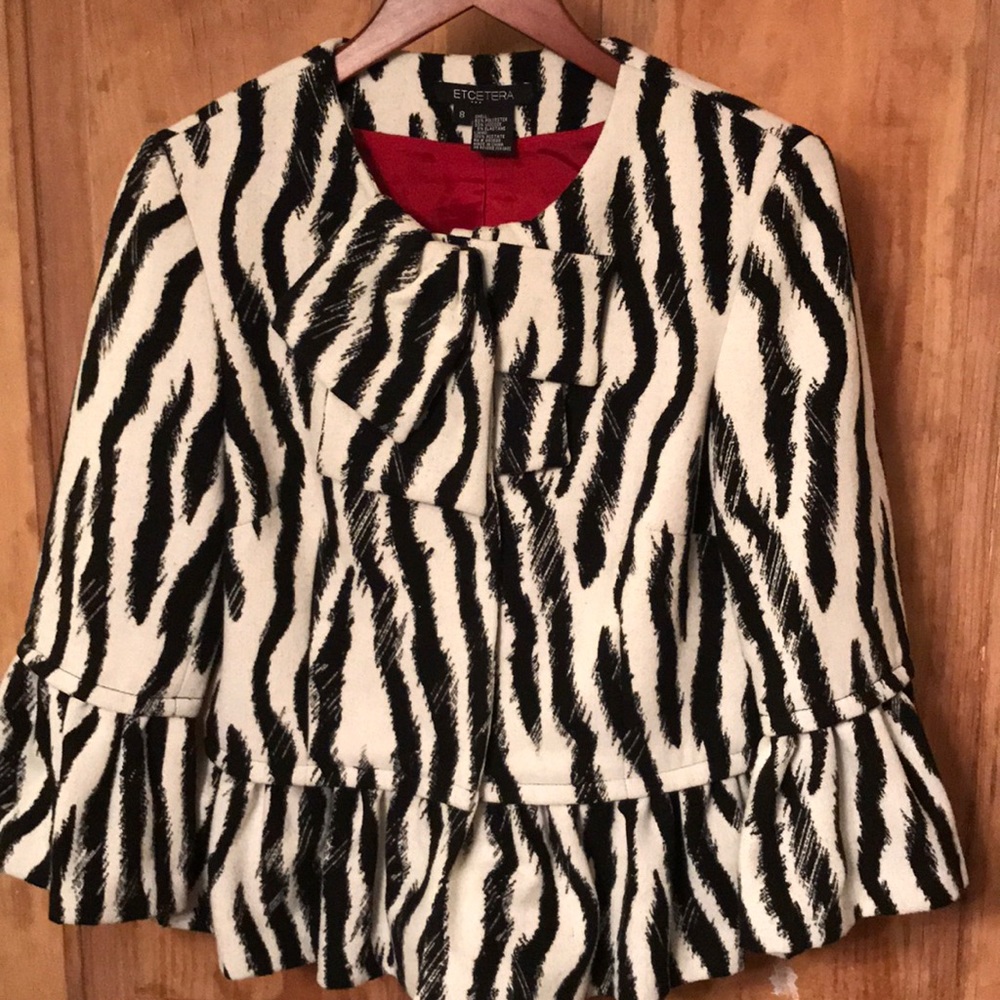 Fun black and cream Etcetera jacket size 8